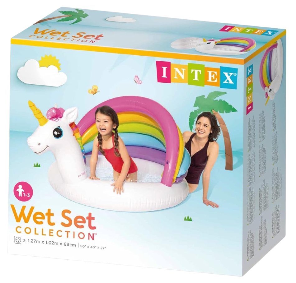 Intex Unicorn Baby Pool (1.72 x 1.02 x 0.69m)