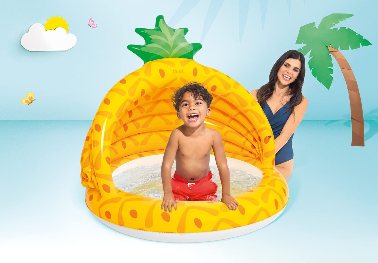 Intex Pineapple Baby Pool (101.6 X 93.98cm)