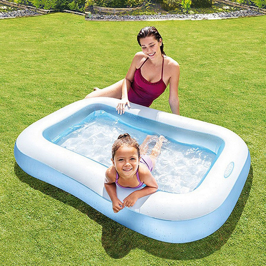 Intex Children Rectangular Blue Pool (166 x 100 x 28 cm)