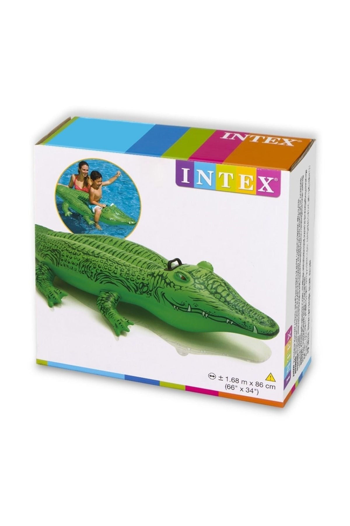 Intex Giant Gator Ride-On Inflatable Pool Float (168 x 86cm)