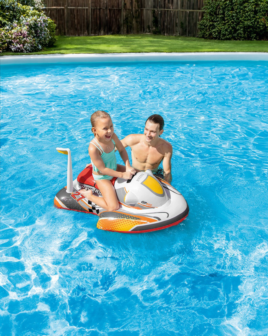 Intex Wave Rider Ride-On Inflatable Pool Float (117 X 77cm)