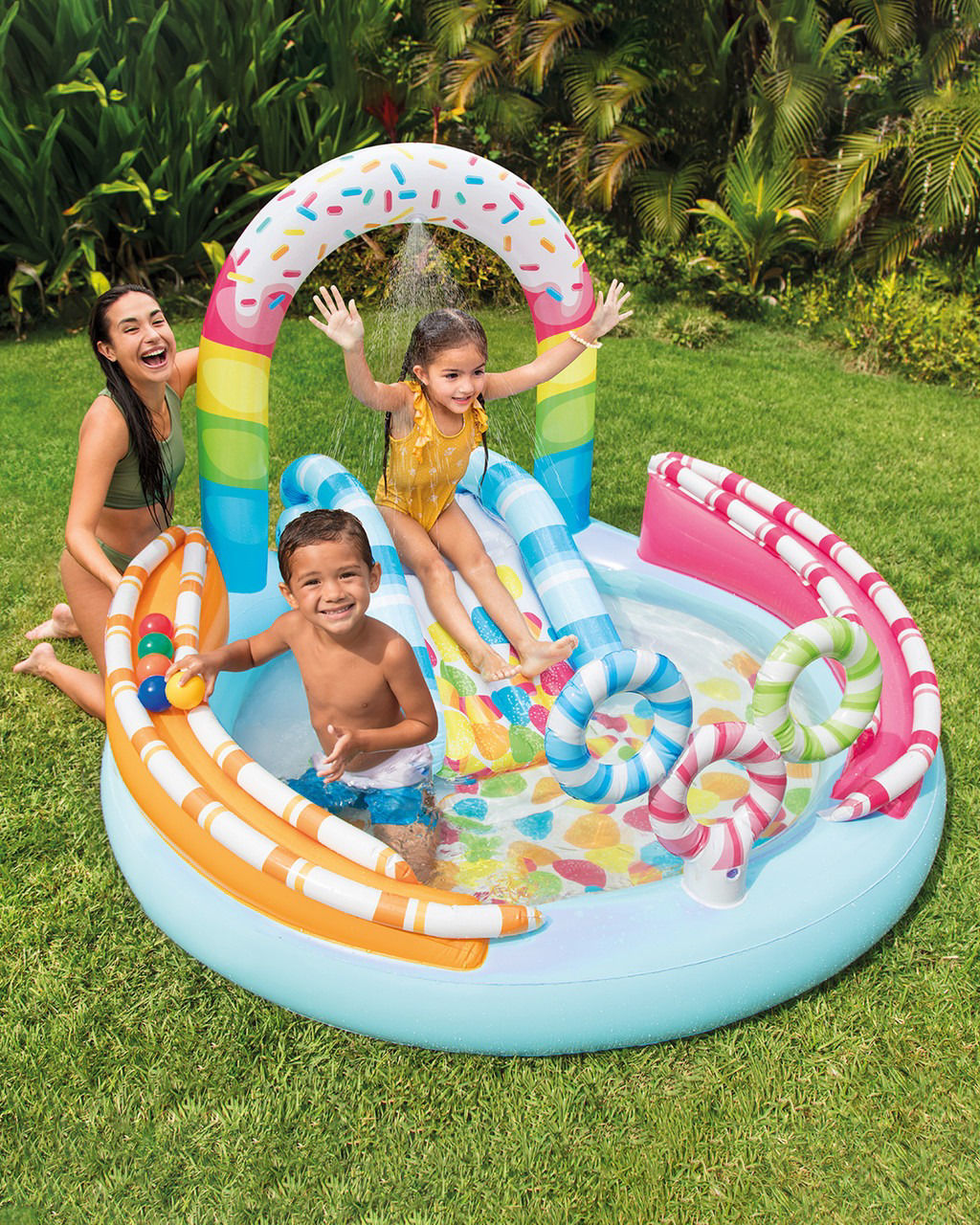 Intex Candy Fun Inflatable Play Center With Slide