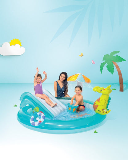 Intex Gator Inflatable Play Center With Slide (201 x 170 x 84cm)