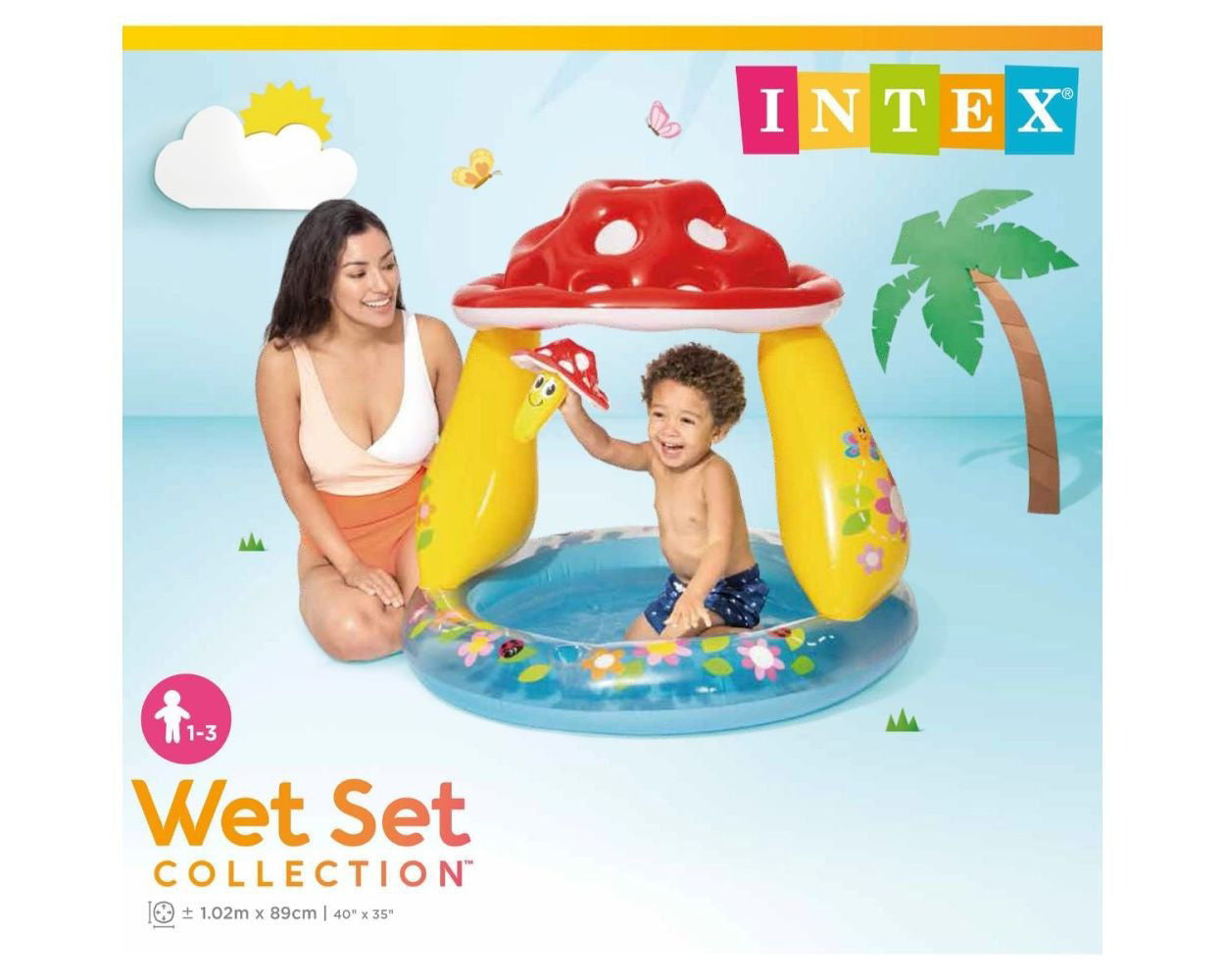Intex Mushroom Inflatable Kiddie Pool (69cm)