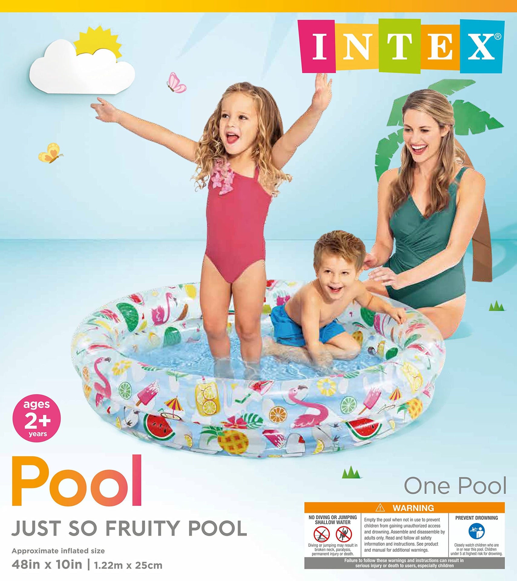 Intex Just So Fruity Inflatable Kiddie Pool (122 x 25cm)