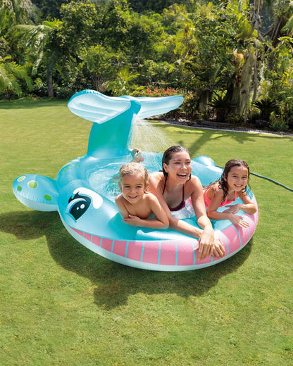 Intex Whale Inflatable Spray Kiddie Pool (201 x 196  x 92cm)