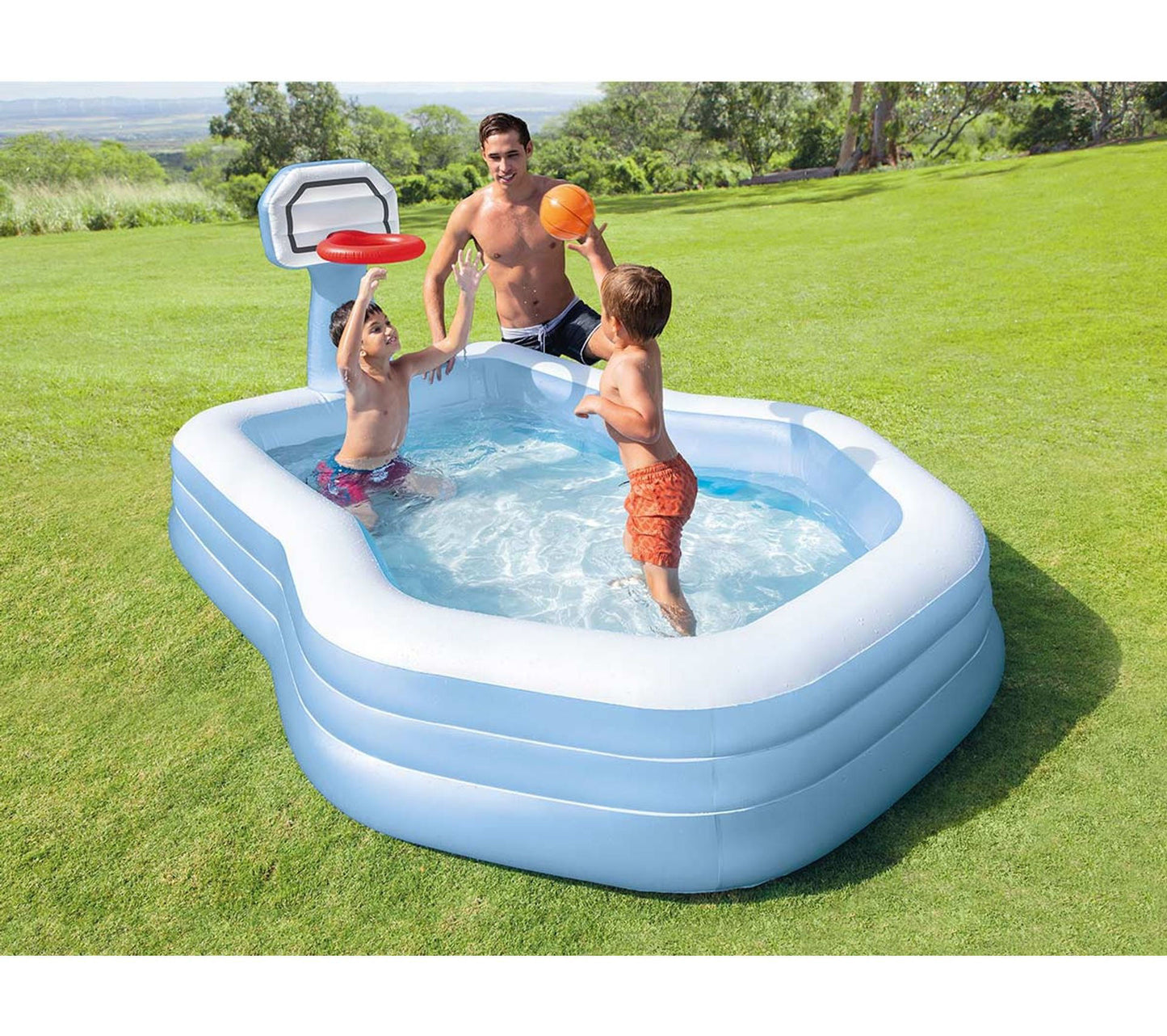 Intex Shooting Hoops Family Pool (257 X 188 X 130cm)