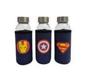 Marvel Glass Water Bottles (500ml - Assorted)