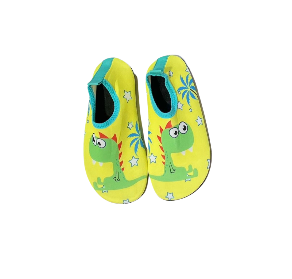 Yellow Dino Non-Slip Beach Shoe (Size 24 To 35)