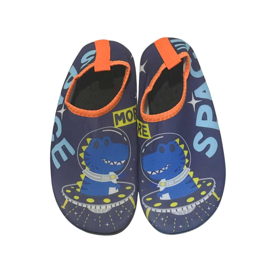 Dark Blue Space Dino Non-Slip Beach Shoe (Size 24 To 35)