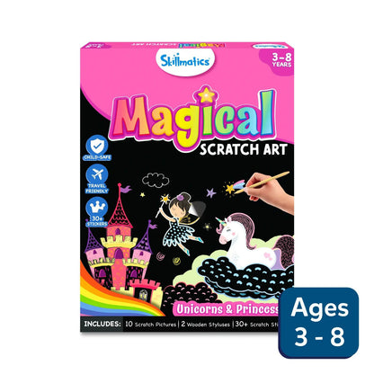 Skillmatics Magical Scratch Art Unicorns & Princesses