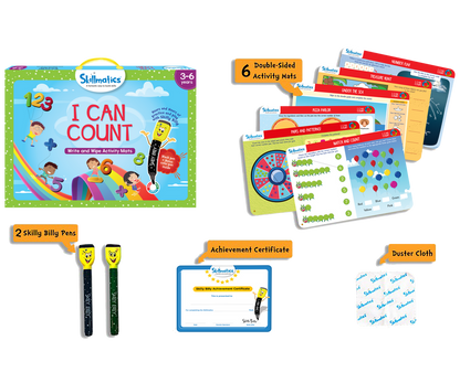 Skillmatics I Can Count Write And Wipe Activity Mats