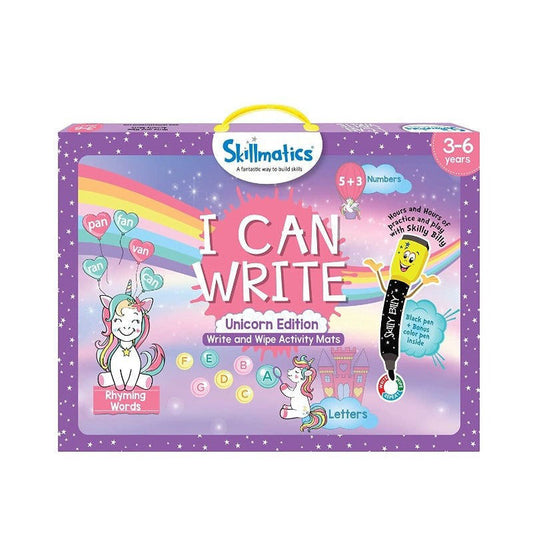 Skillmatics Unicorn Write And Wipe Activity Mats