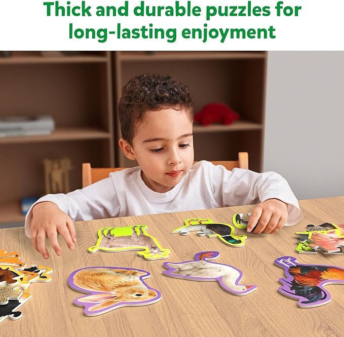 Skillmatics Step by Step Farm Animals Puzzle (10 Pieces)