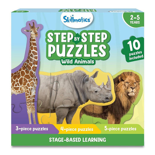 Skillmatics Step By Step Wild Animals Puzzles