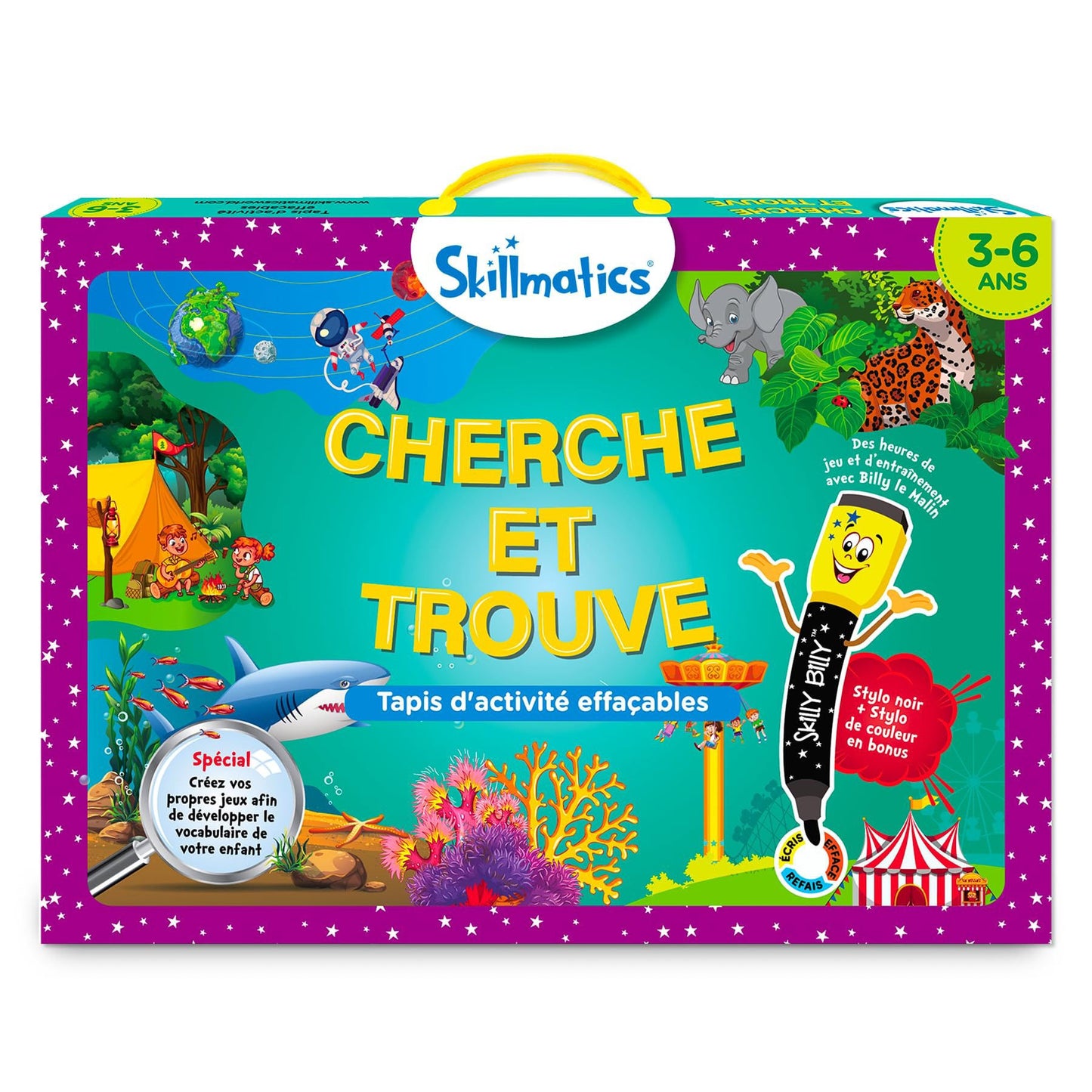 Skillmatics Search And Find Write And Wipe Activity Mats (French)