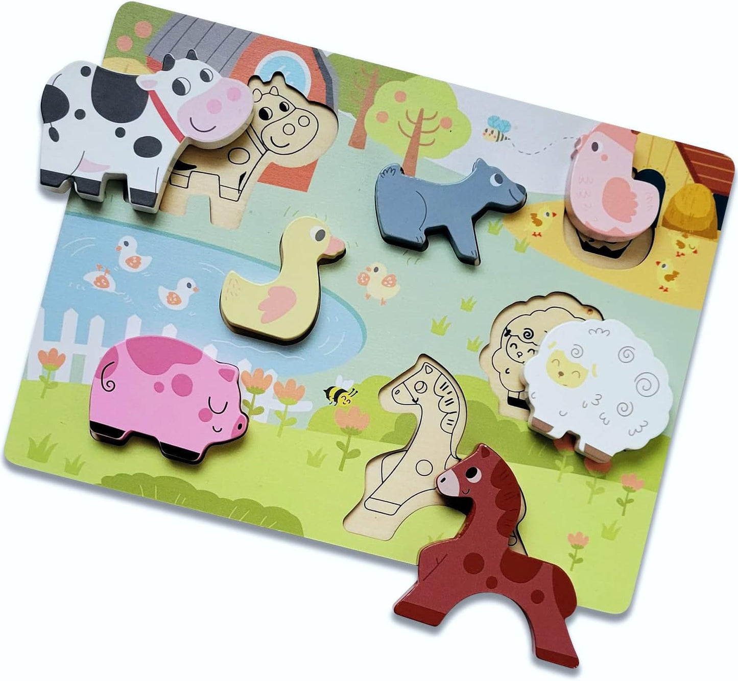 Farm Animals Chunky Wooden Puzzle