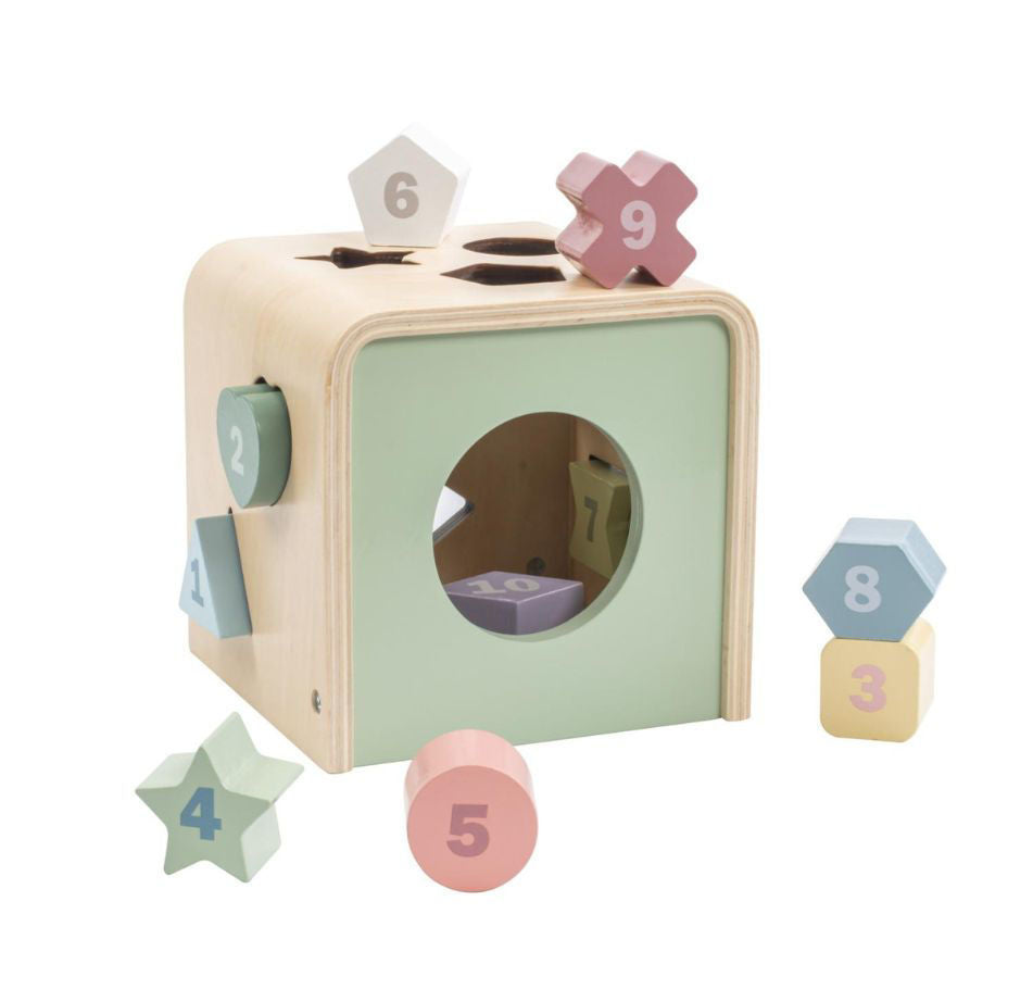 Wooden Cube Shape Sorter