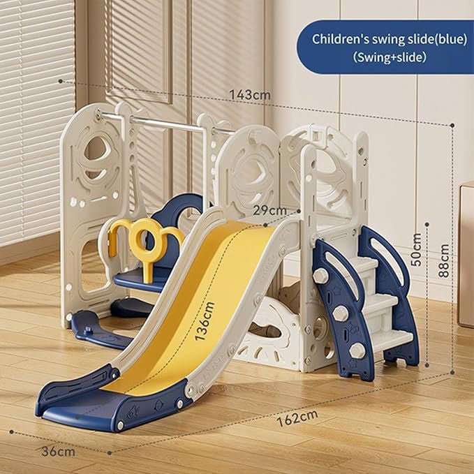 Slide and Swing Set, 4 in 1 Toddler Playground with Swing