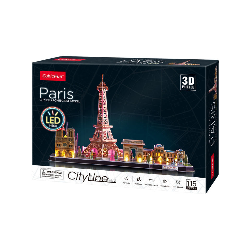 Cubicfun 3D City Line Led Puzzle Paris