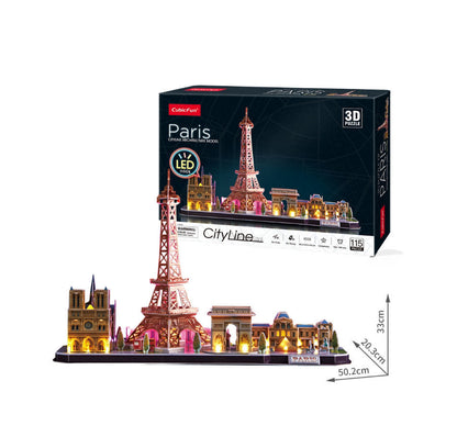 Cubicfun 3D City Line Led Puzzle Paris