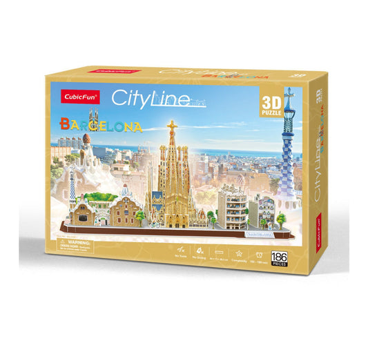 Cubic Fun 3D City Line Barcelona Puzzle