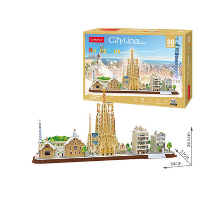 Cubic Fun 3D City Line Barcelona Puzzle