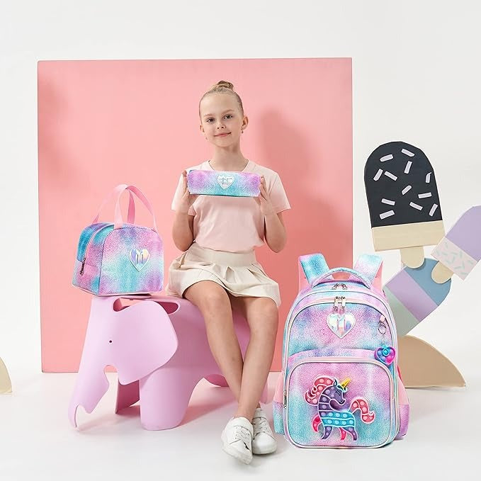 Unicorn Backpack Set Of 3