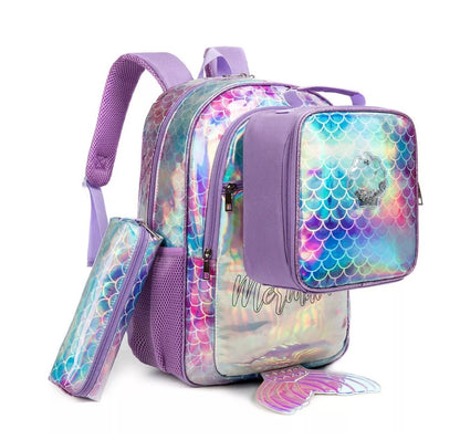 Mermaid Glitter Backpack Set Of 3