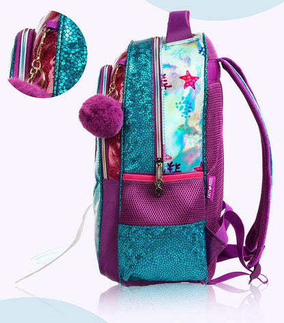 Mermaid Backpack Set Of 3 17 Inch