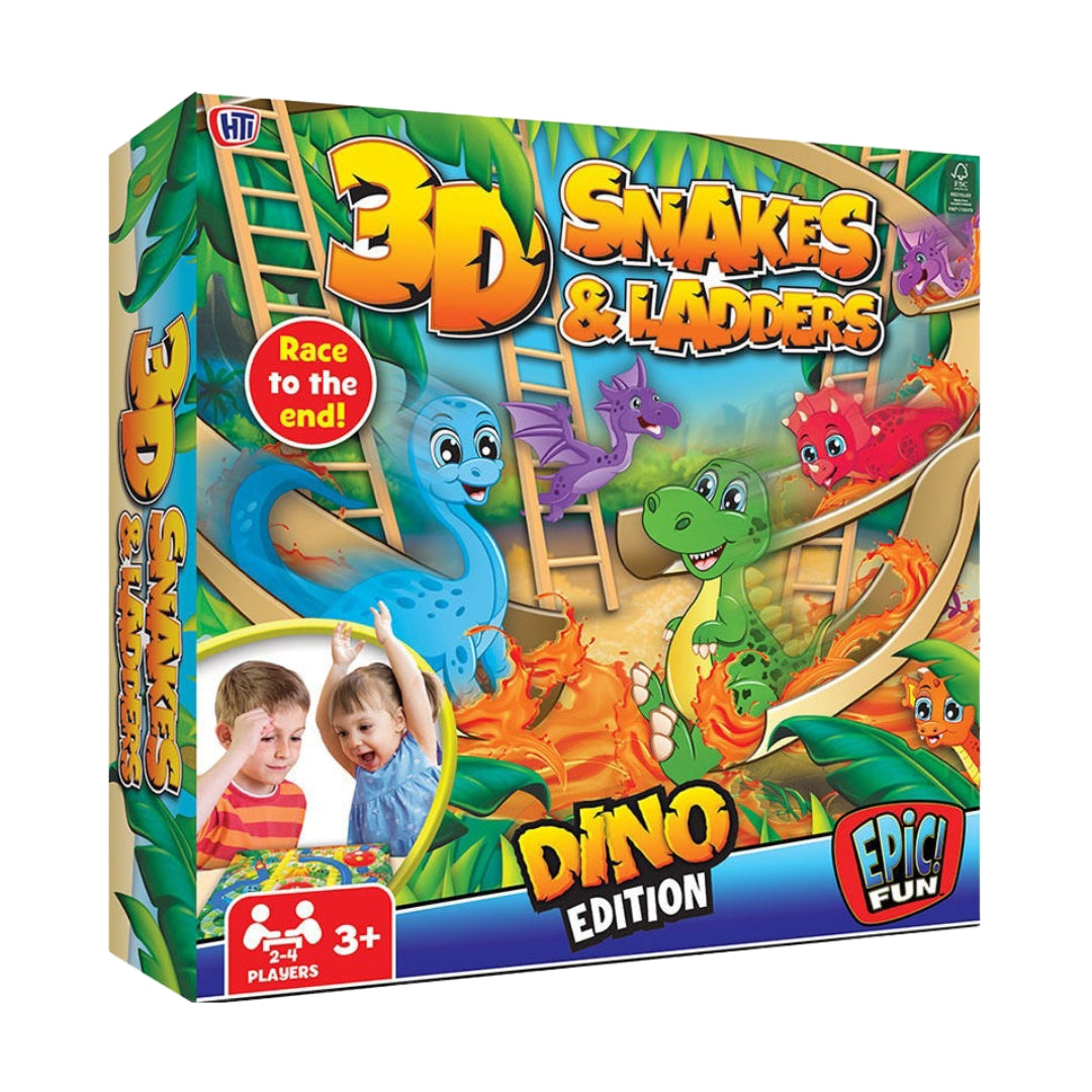 Snake And Ladder 3D Dino Edition (Board Game)