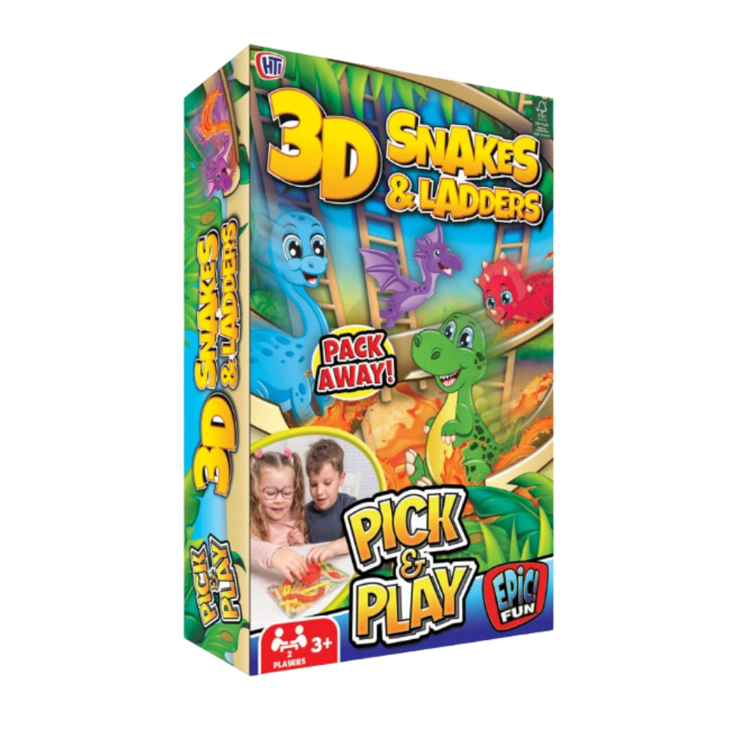 Snakes And Ladder 3D Dino Edition (Board Game)