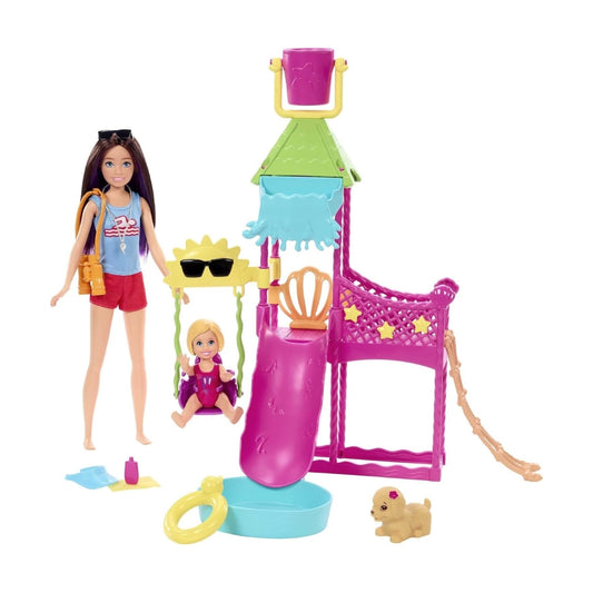 Barbie Skipper Doll And Waterpark Playset With Working Water Slide And Accessories First Jobs