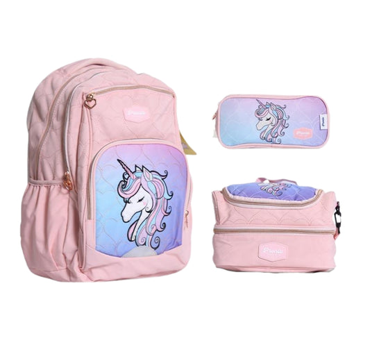 Pronto Unicorn School Bag Set 17 Inch