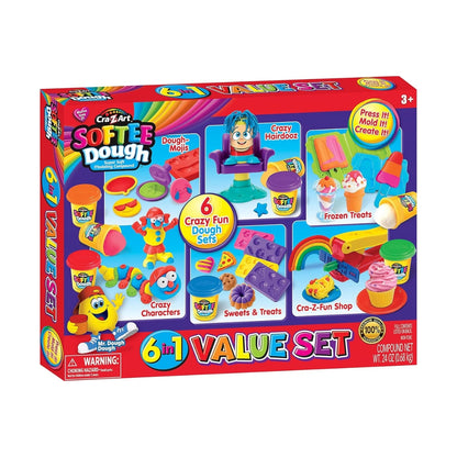 Crazart Softee Dough 6 In 1 Value Set