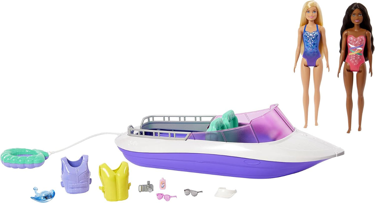 Barbie Mermaid Power Boat Playset with Dolls