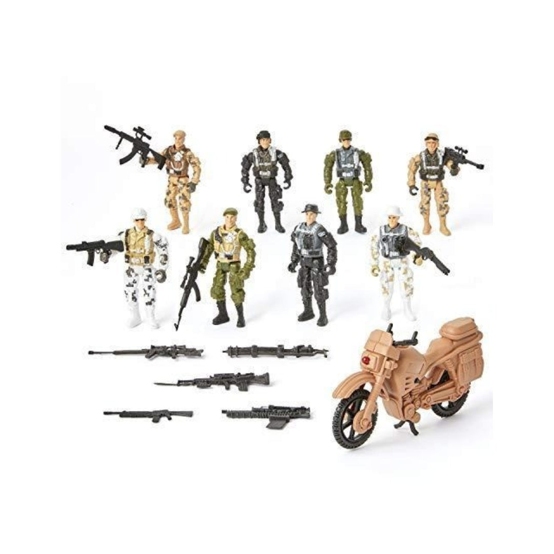 Military Set Included Moto Weapon And Figures (18 Pieces)