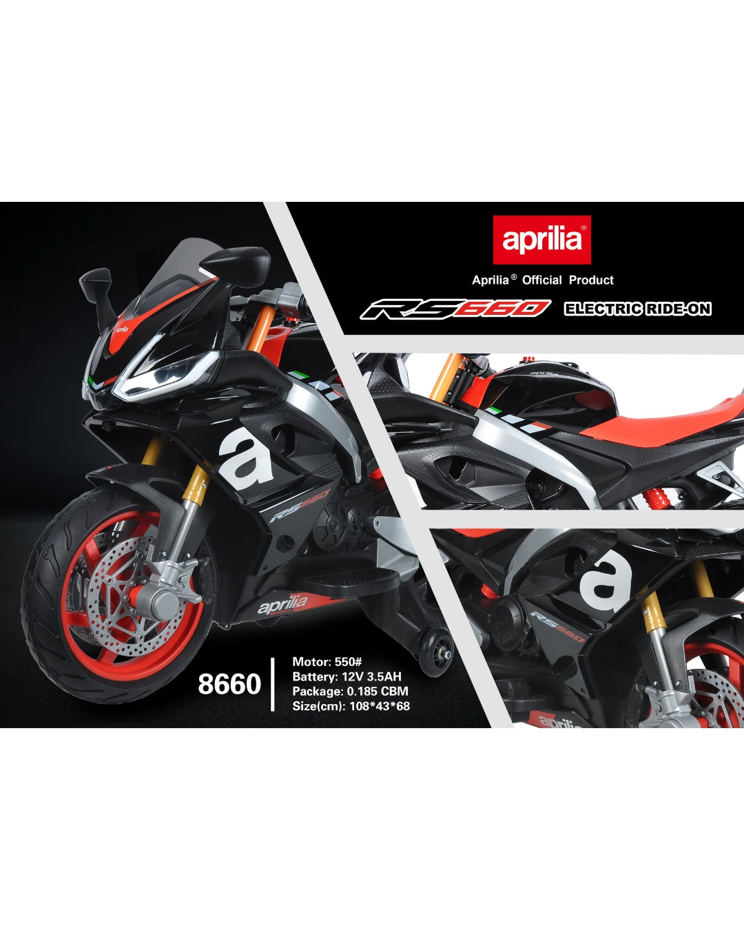 Aprilia RS660 Ride On Motorcycle