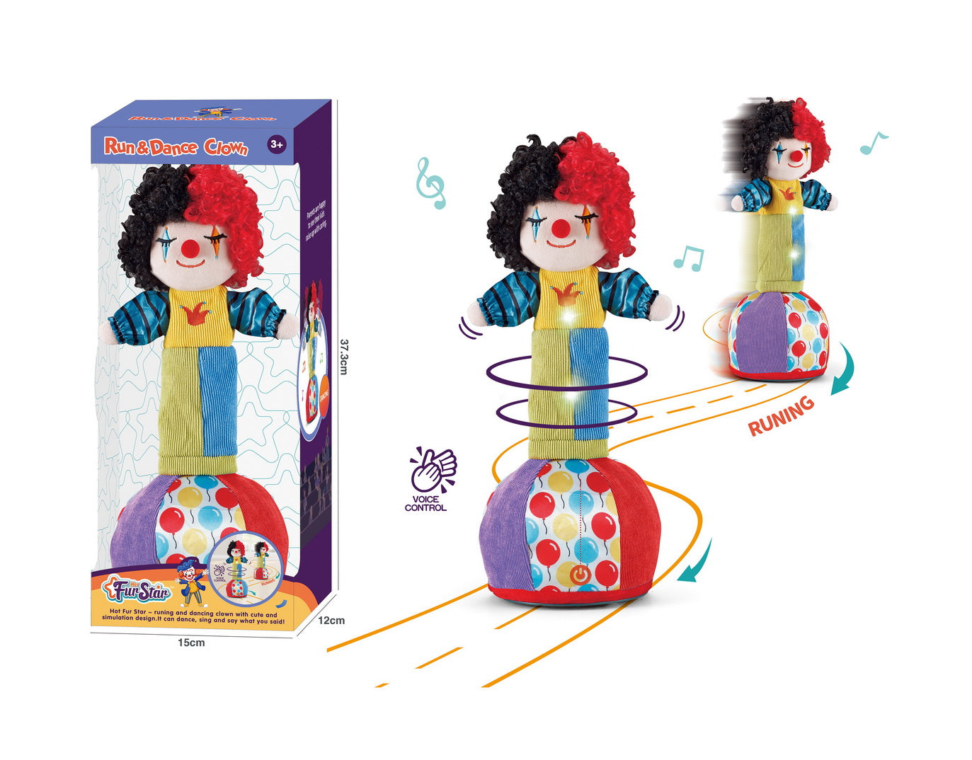 Run and Dance Clown Toy