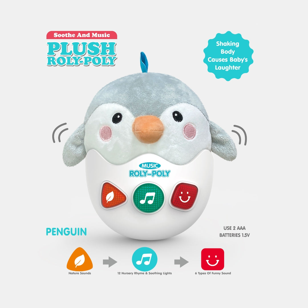 Musical Penguin Plush Roly-Poly