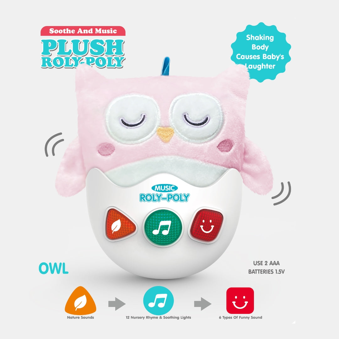 Musical Owl Plush Roly-Poly