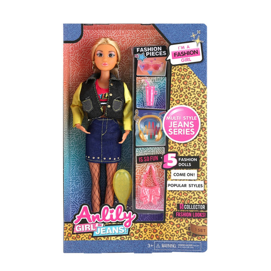 Anlily Girl In Jeans Fashion Doll