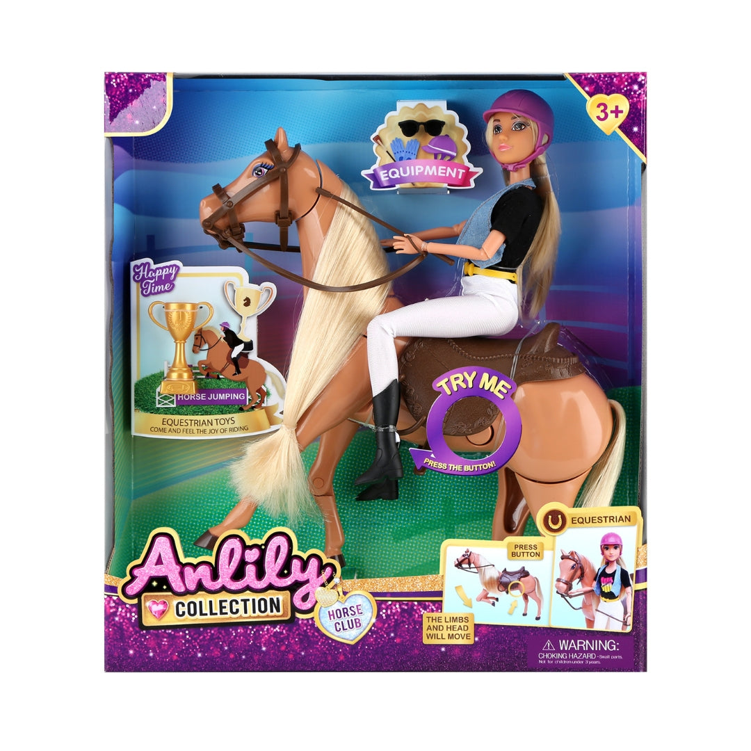 Anlily Doll With Horse Set