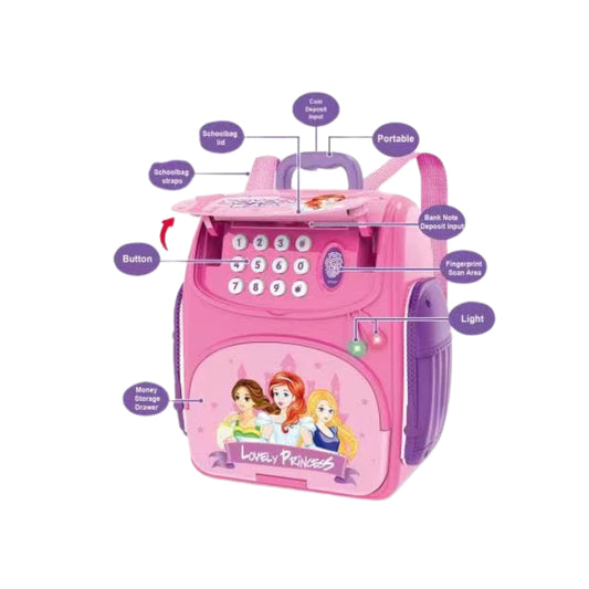 Lovely Princess Backpack Piggy Bank