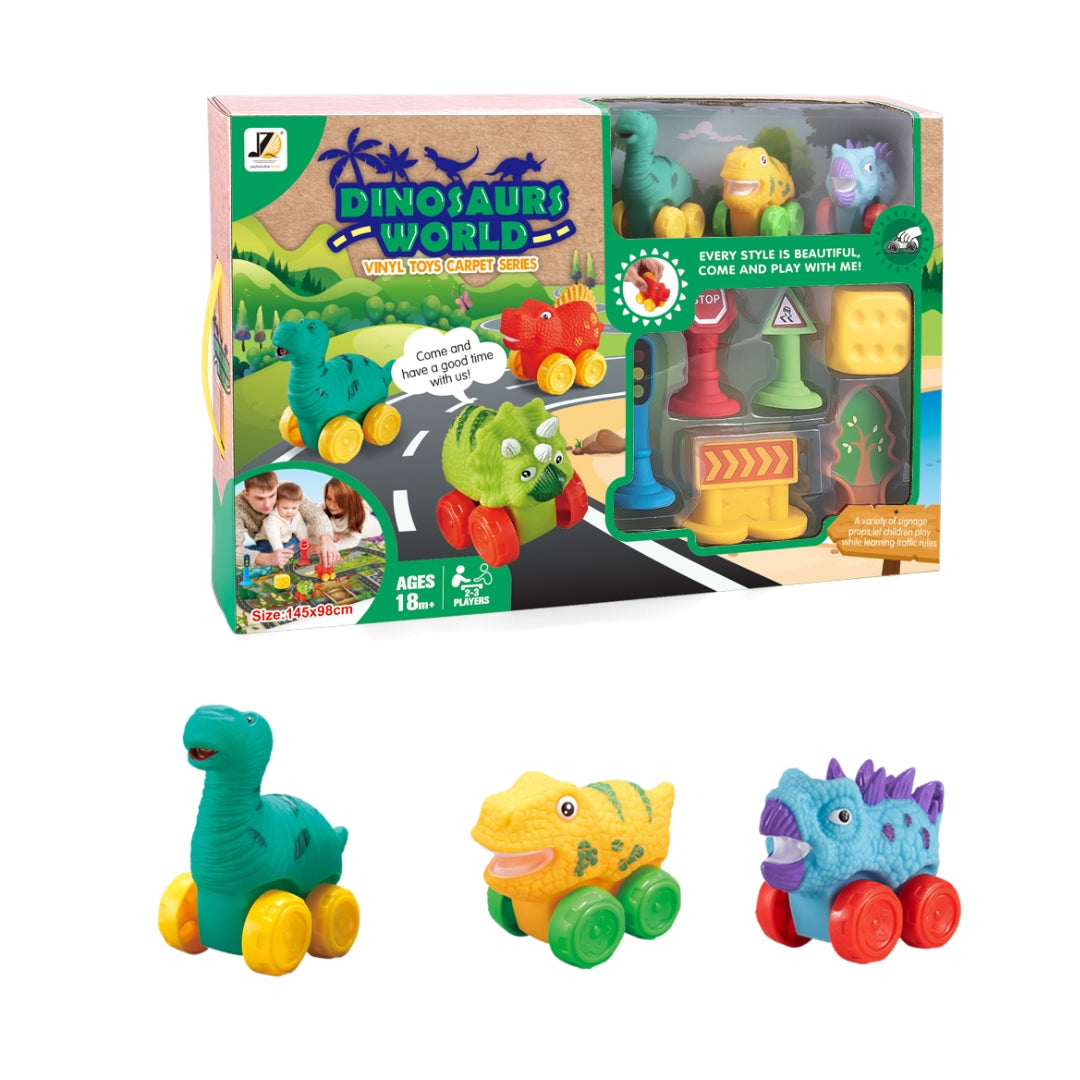 Dinosaurs World Carpet Set Car Game (Assorted)