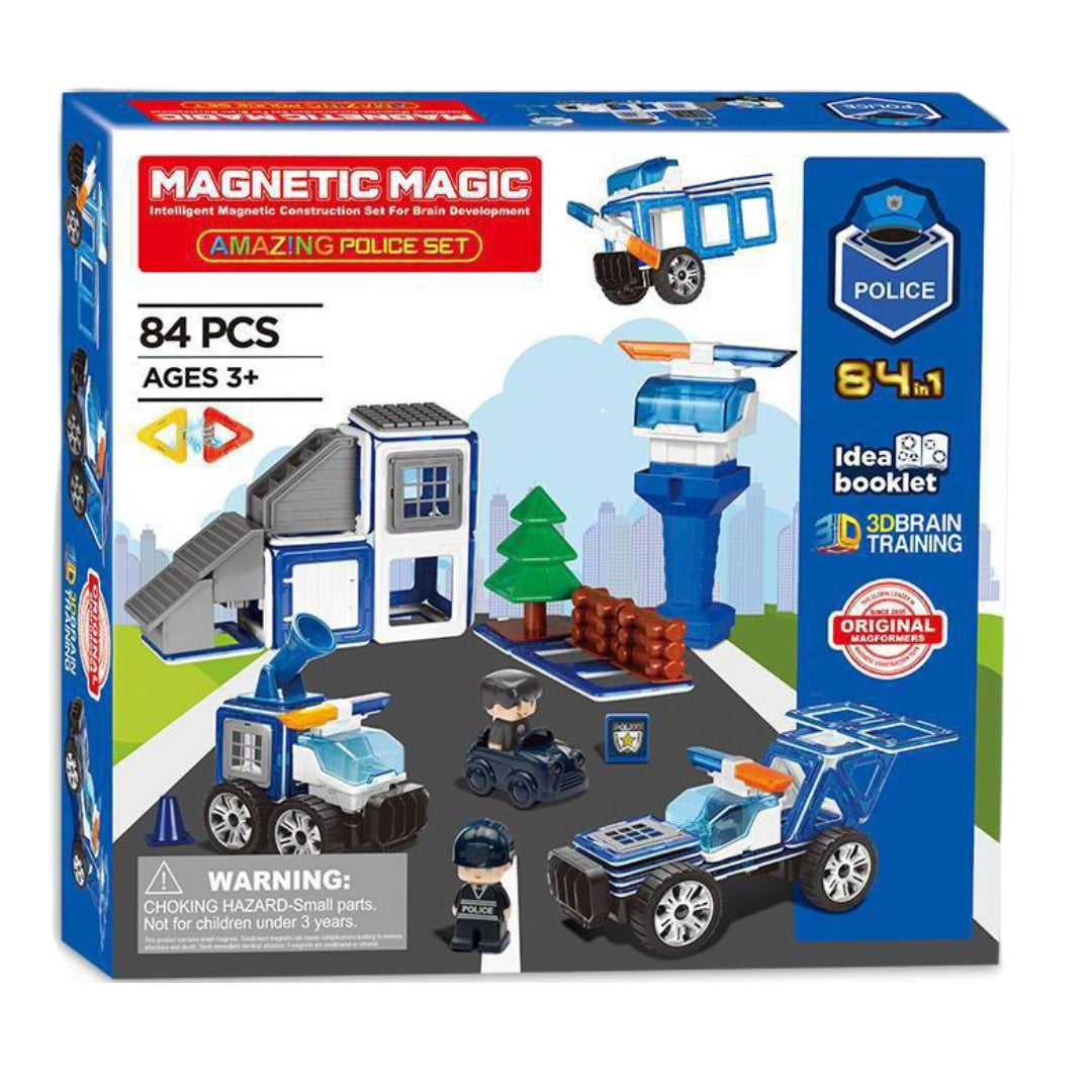 Magnetic Magic Police (84 Pieces)