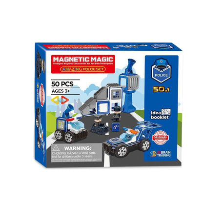 Magnetic Magic Police Set (50 Pieces)