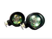 Black LED Headlight Charms for Crocs