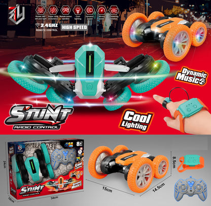 Stunt RC Car Playset 360° Flips, Lights & Music (Assorted)