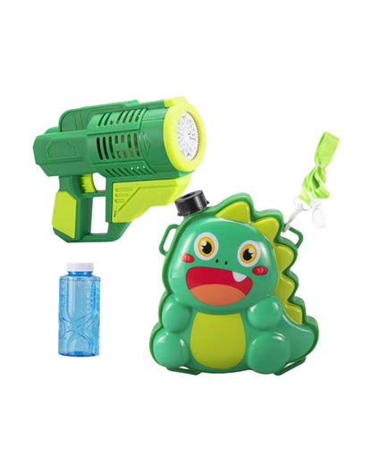 Electric Dino Back Pack Bubble Gun